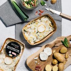 Gratin pommes de terre poireaux chèvre