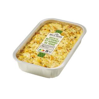 Gratin de butternut et pommes de terre cuisiné avec de la crème fraiche