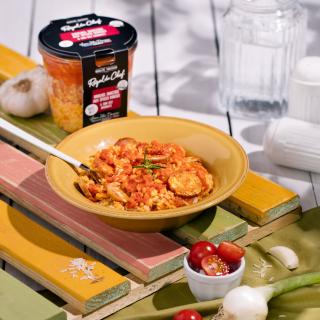 Rougail saucisse aux épices douces et son riz basmati Qualité Traiteur