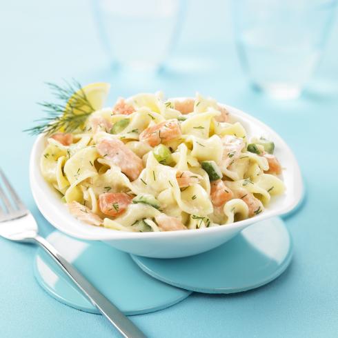 Fusilli aux deux saumons