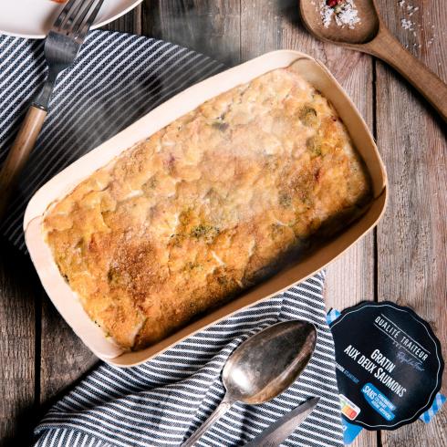 Gratin aux deux saumons